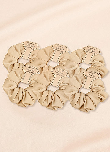 front Matching Color Bridesmaid Stretch Satin Over Size Scrunchie Set
