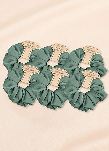 front Matching Color Bridesmaid Stretch Satin Over Size Scrunchie Set