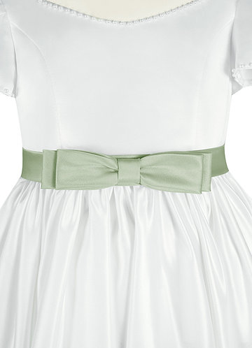 front Azazie Matching Color Satin Layered Bow Sash