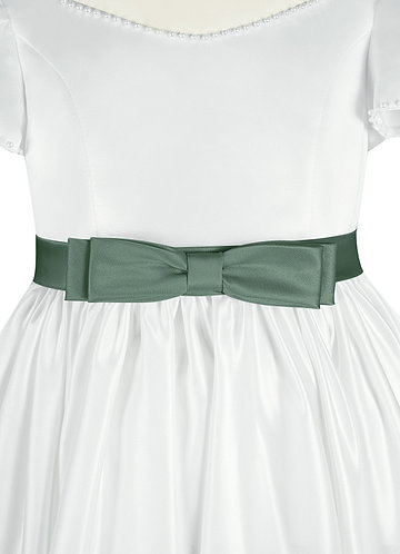 front Azazie Matching Color Satin Layered Bow Sash