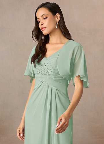 front Azazie Matching Color Salome Chiffon Wrap
