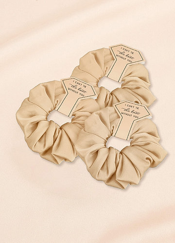 front Matching Color Bridesmaid Stretch Satin Over Size Scrunchies